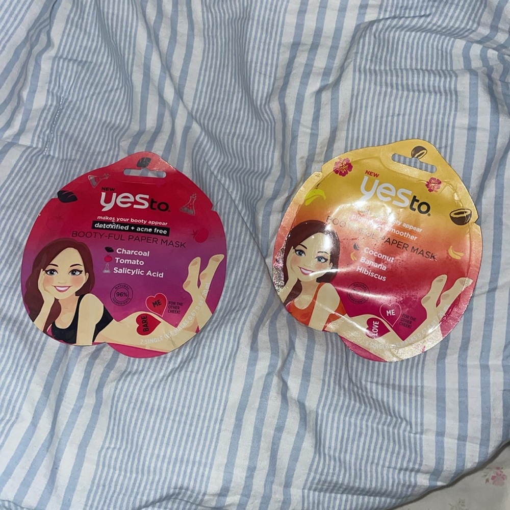 Yes to Booty-ful Paper Mask Bundle of 2 NEW